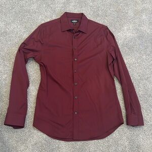 Men’s Express Extra Slim Performance Long Sleeve Button Down Shirt